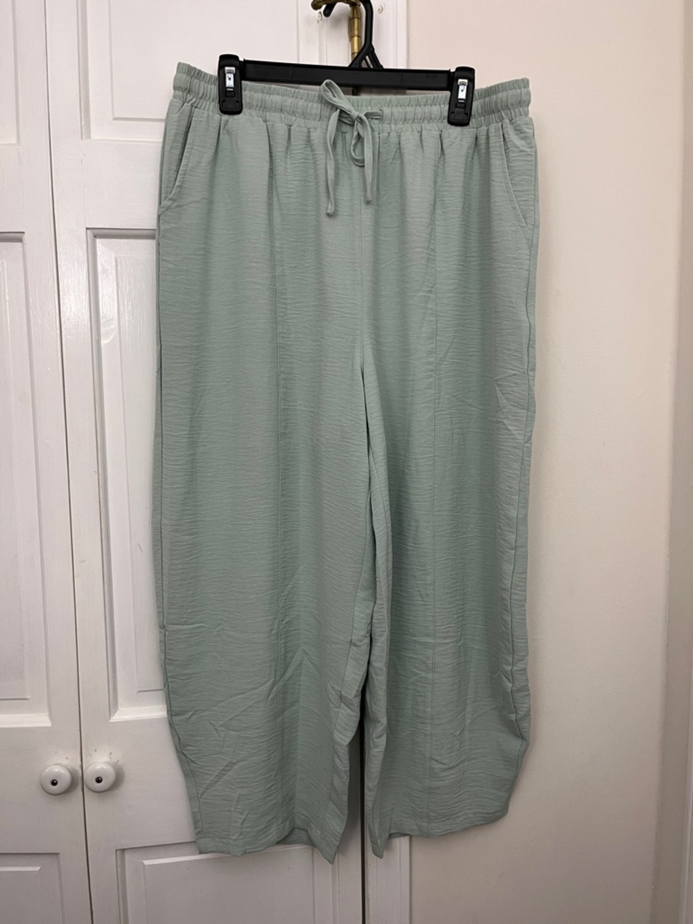 Amazon Sage Green Wide-Leg Drawstring Pants